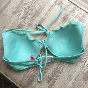 Victoria's Secret Swim - Sea foam lace halter ruffle bikini top swim Victoria's Secret Swim - Sea foam lace halter ruffle bikini top swim